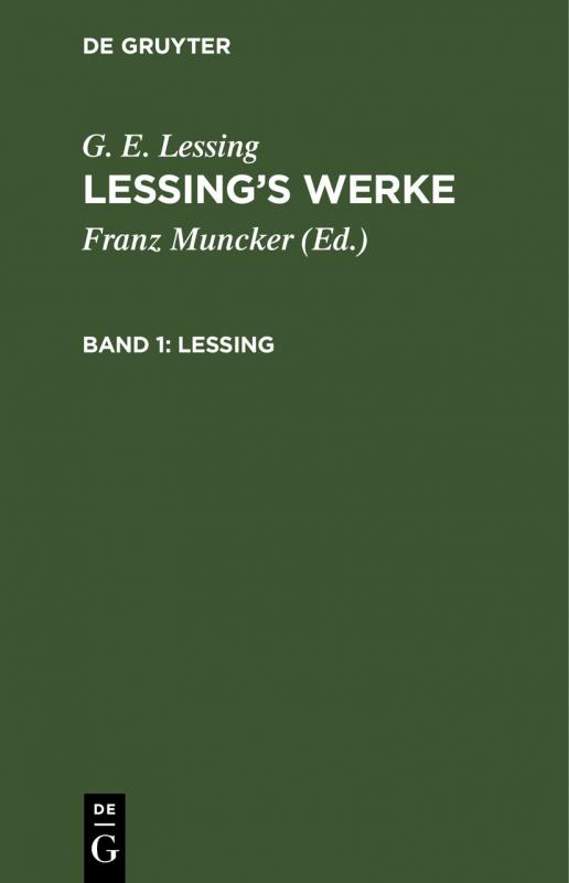 Cover-Bild G. E. Lessing: Lessing’s Werke / Lessing