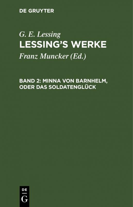 Cover-Bild G. E. Lessing: Lessing’s Werke / Minna von Barnhelm, oder das Soldatenglück