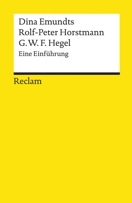 Cover-Bild G. W. F. Hegel. Eine Einführung