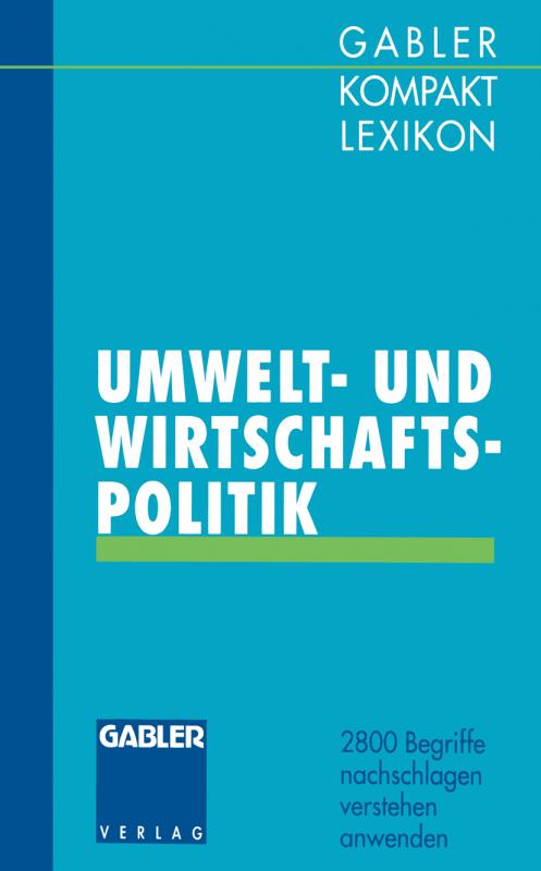 Cover-Bild Gabler Kompakt Lexikon Umwelt- undWirtschaftspolitik