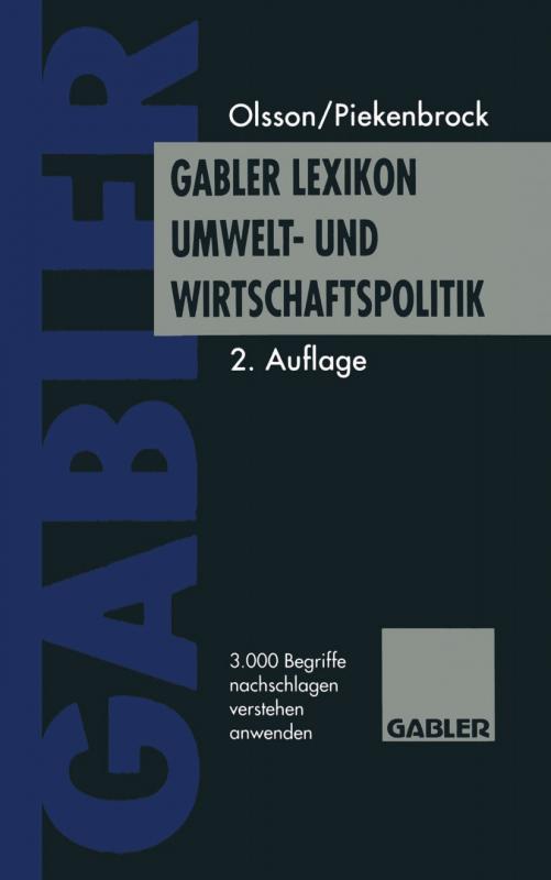 Cover-Bild Gabler Lexikon Umwelt- und Wirtschaftspolitik
