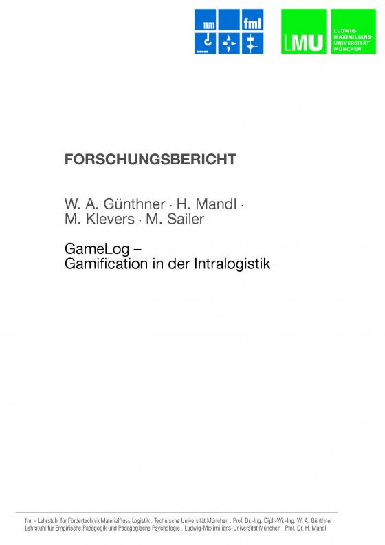 Cover-Bild GameLog - Gamification in der Intralogistik