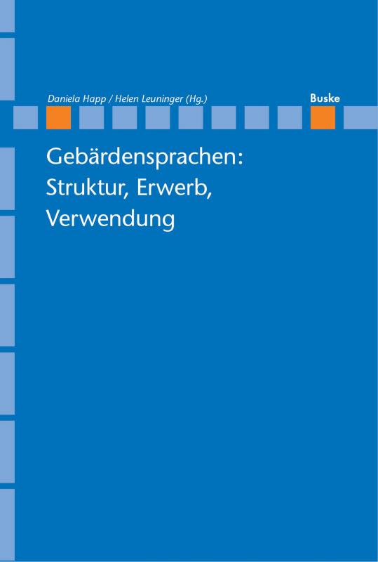 Cover-Bild Gebärdensprachen: Struktur, Erwerb, Verwendung