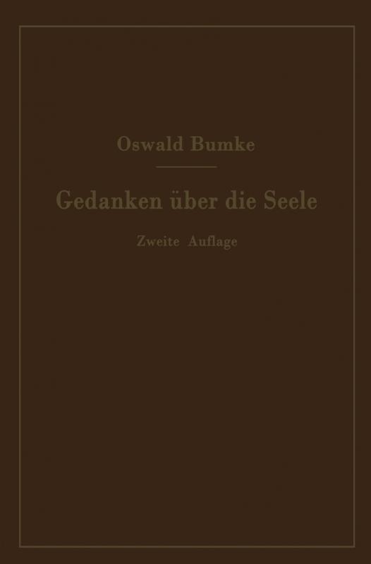 Cover-Bild Gedanken über die Seele