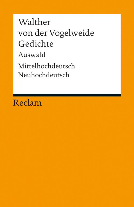 Cover-Bild Gedichte. Auswahl. Mittelhochdeutsch/Neuhochdeutsch