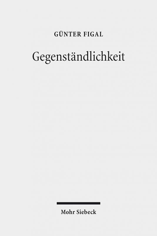 Cover-Bild Gegenständlichkeit