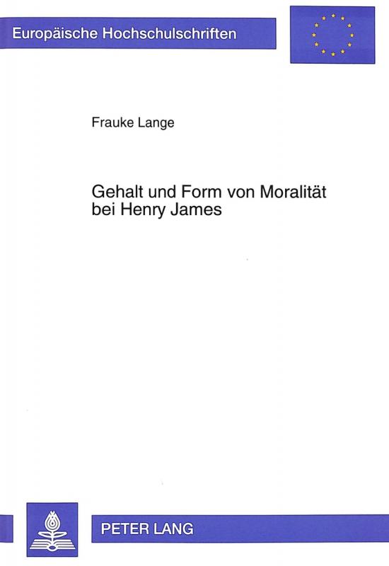 Cover-Bild Gehalt und Form von Moralität bei Henry James