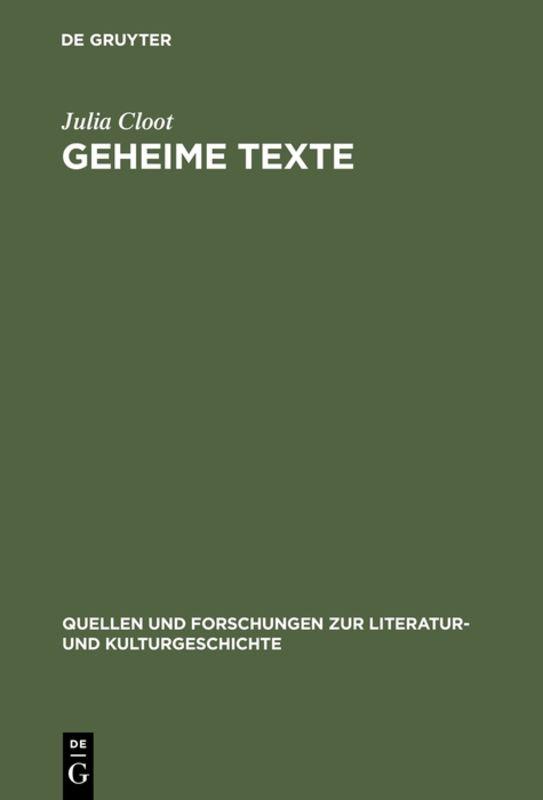 Cover-Bild Geheime Texte