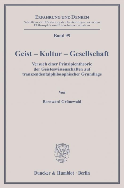 Cover-Bild Geist – Kultur – Gesellschaft.