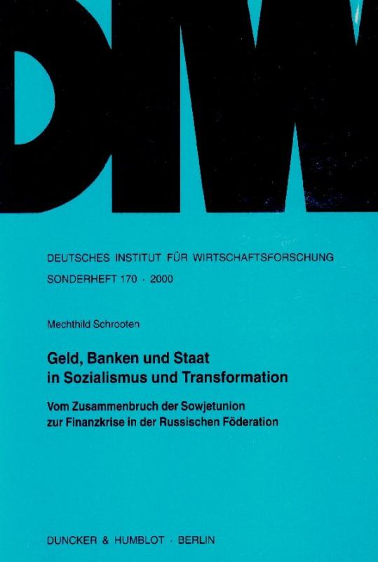 Cover-Bild Geld, Banken und Staat in Sozialismus und Transformation.