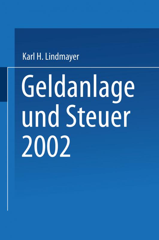 Cover-Bild Geldanlage und Steuer 2002