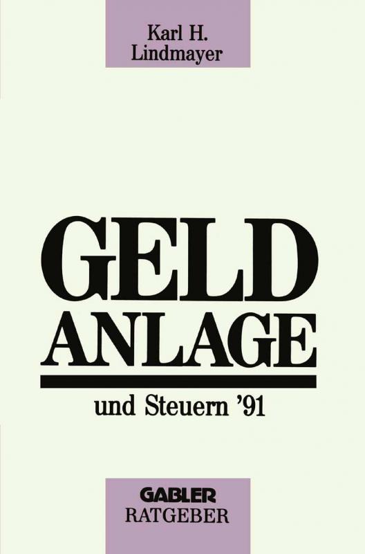 Cover-Bild Geldanlage und Steuern ’91