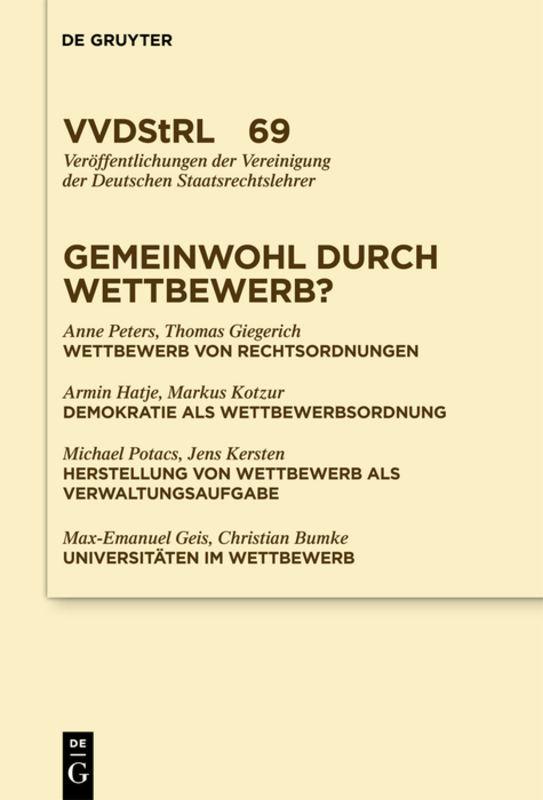 Cover-Bild Gemeinwohl durch Wettbewerb?