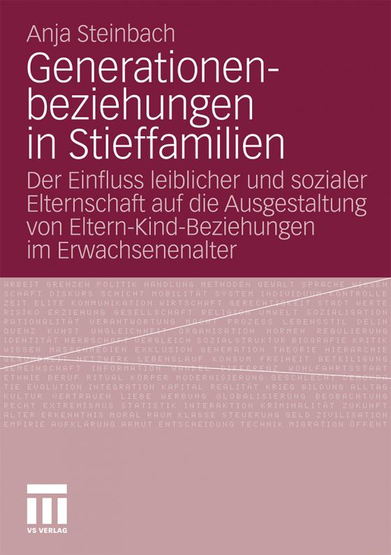 Cover-Bild Generationenbeziehungen in Stieffamilien