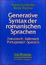 Cover-Bild Generative Syntax der romanischen Sprachen