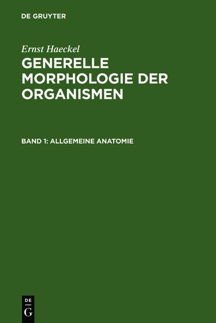 Cover-Bild Generelle Morphologie der Organismen