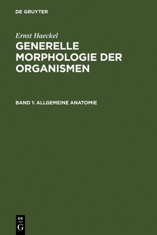 Cover-Bild Generelle Morphologie der Organismen