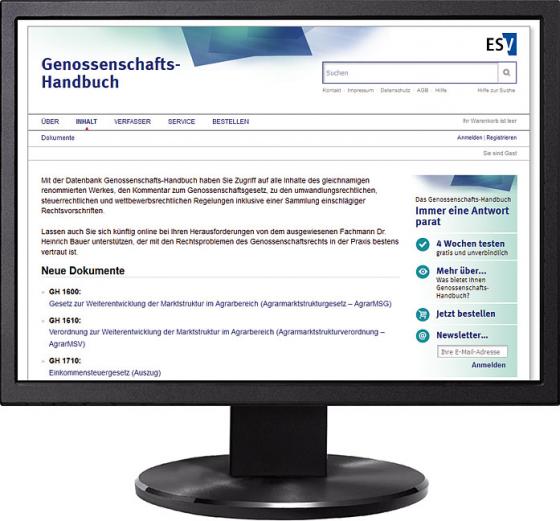 Cover-Bild Genossenschafts-Handbuch - Jahresabonnement bei Kombibezug Print und Datenbank
