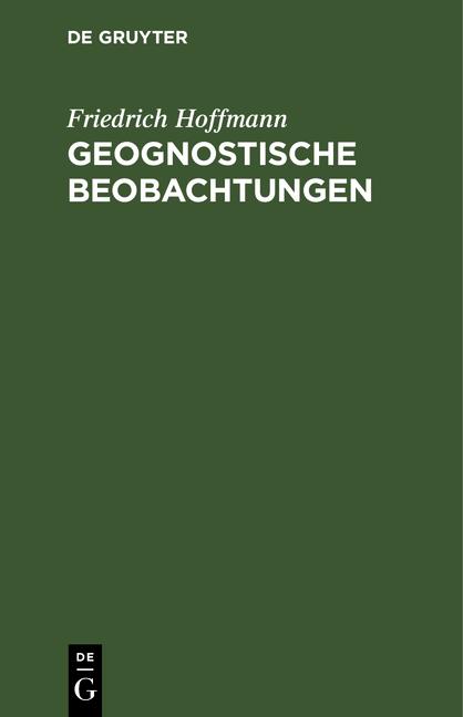 Cover-Bild Geognostische Beobachtungen