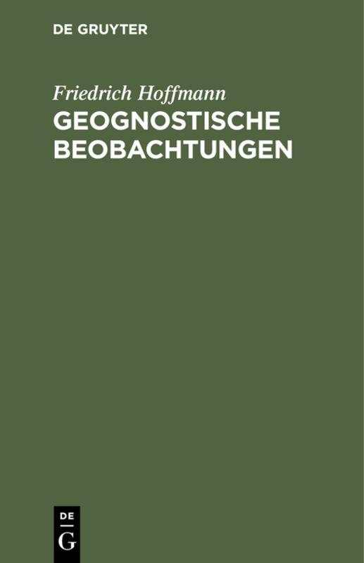 Cover-Bild Geognostische Beobachtungen