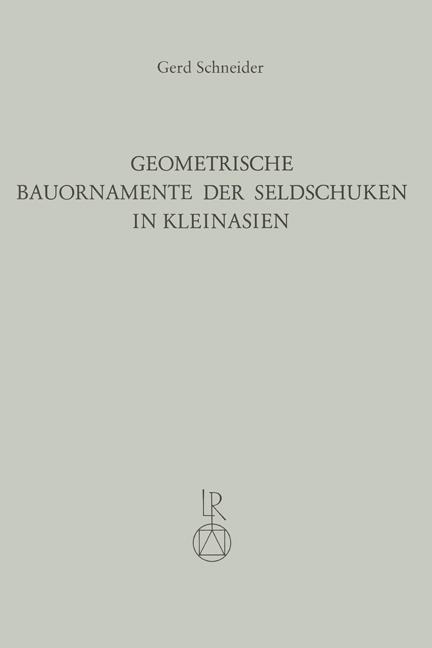 Cover-Bild Geometrische Bauornamente der Seldschuken in Kleinasien