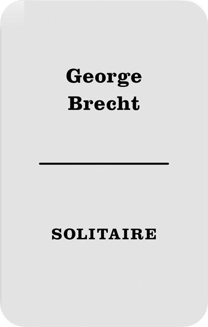 Cover-Bild George Brecht. Solitaire