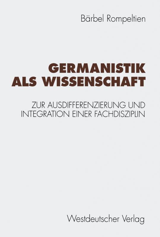 Cover-Bild Germanistik als Wissenschaft
