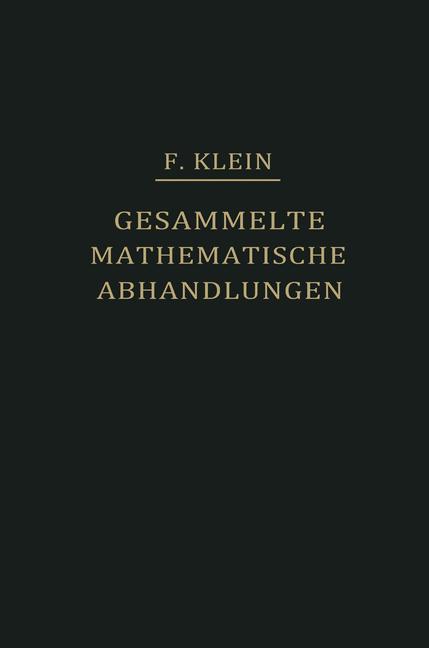 Cover-Bild Gesammelte Mathematische Abhandlungen I
