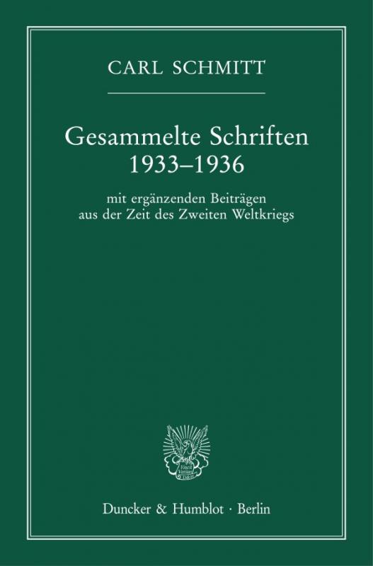 Cover-Bild Gesammelte Schriften 1933–1936.