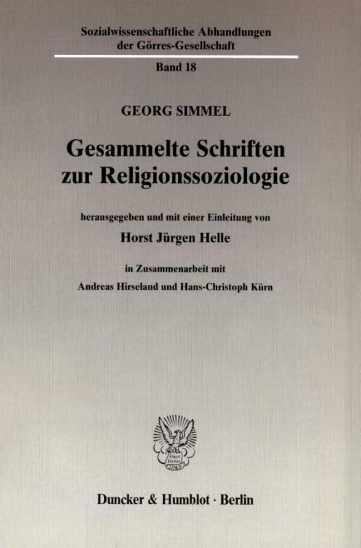 Cover-Bild Gesammelte Schriften zur Religionssoziologie.