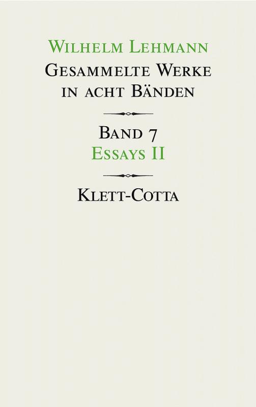 Cover-Bild Gesammelte Werke in acht Bänden / Essays II (Gesammelte Werke in acht Bänden, Bd. 7)