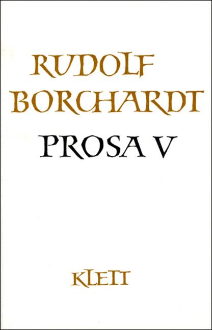 Cover-Bild Gesammelte Werke in Einzelbänden / Prosa V (Gesammelte Werke in Einzelbänden)