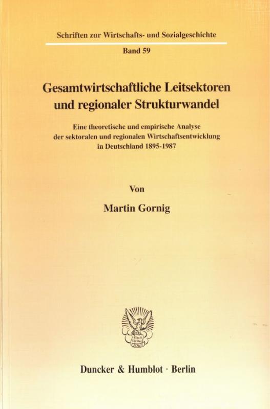 Cover-Bild Gesamtwirtschaftliche Leitsektoren und regionaler Strukturwandel.