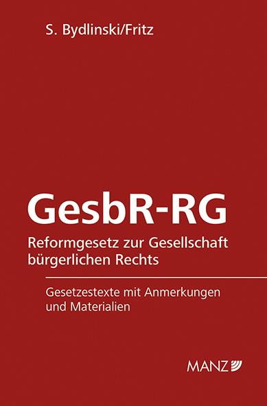 Cover-Bild GesbR-RG Reformgesetz zur Gesellschaft bürgerlichen Rechts