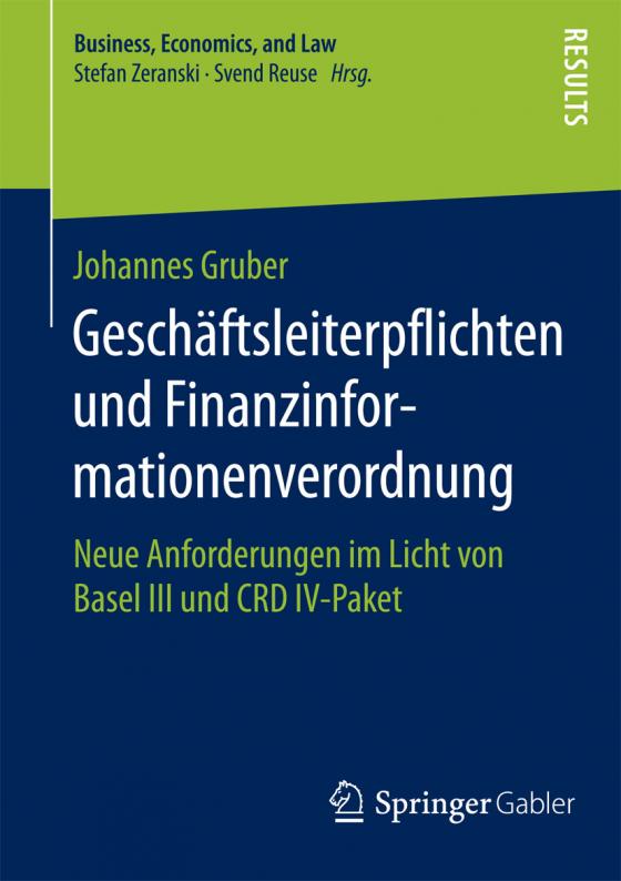 Cover-Bild Geschäftsleiterpflichten und Finanzinformationenverordnung