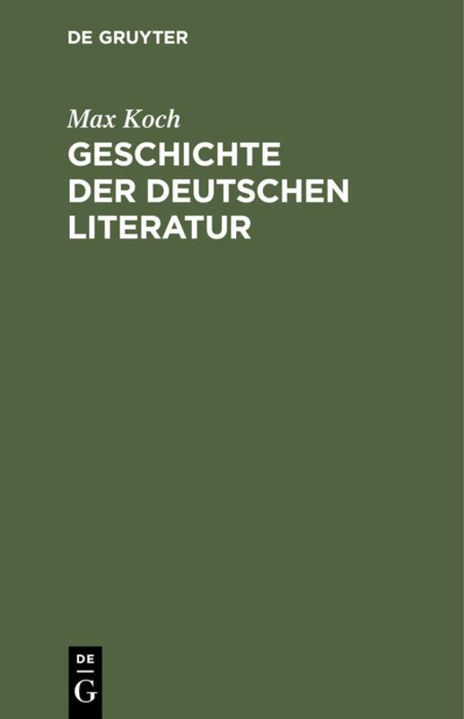 Cover-Bild Geschichte der deutschen Literatur