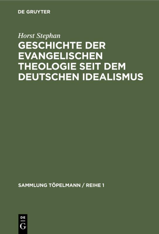 Cover-Bild Geschichte der evangelischen Theologie seit dem deutschen Idealismus