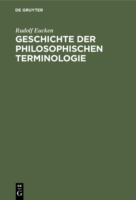 Cover-Bild Geschichte der philosophischen Terminologie