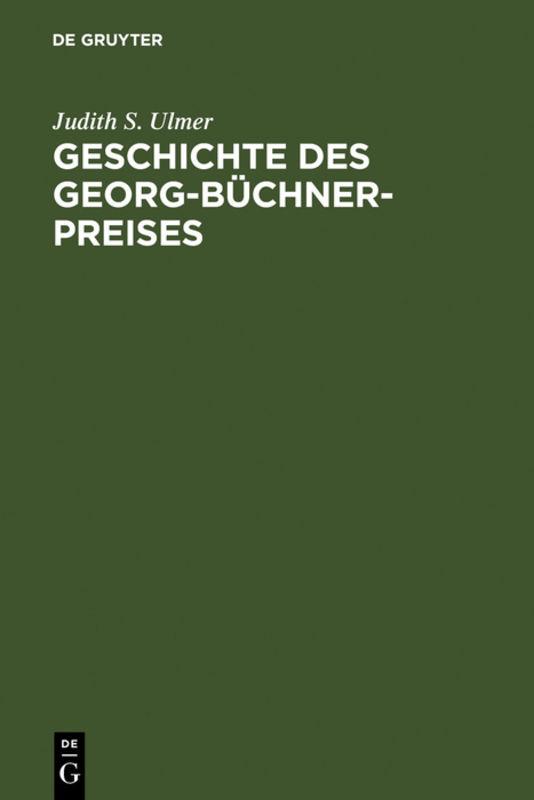 Cover-Bild Geschichte des Georg-Büchner-Preises