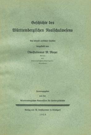 Cover-Bild Geschichte des württembergischen Realschulwesens