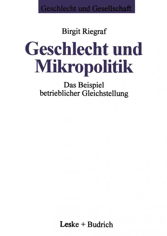 Cover-Bild Geschlecht und Mikropolitik