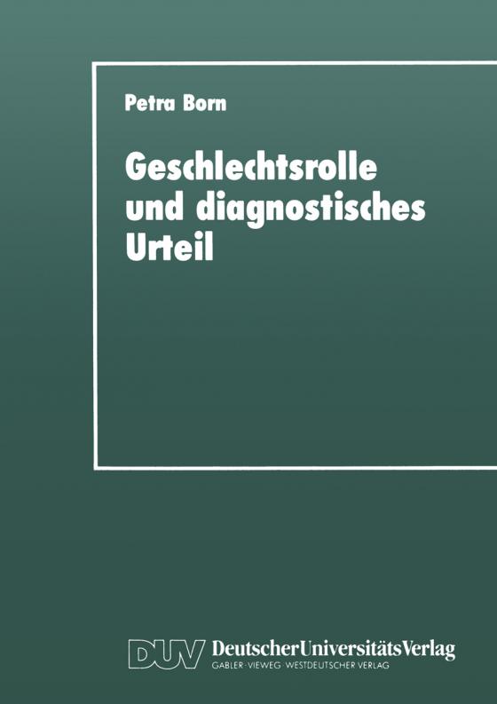 Cover-Bild Geschlechtsrolle und diagnostisches Urteil