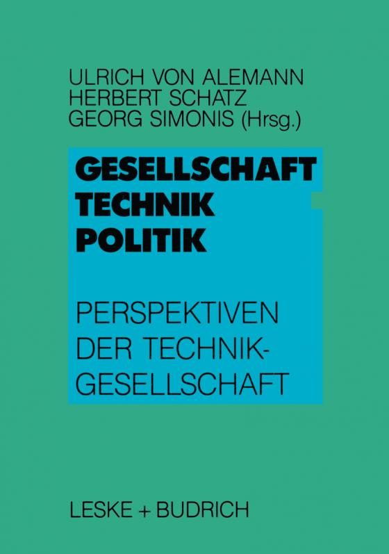 Cover-Bild Gesellschaft — Technik — Politik