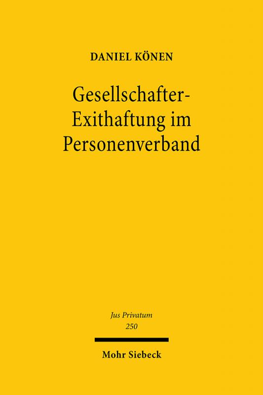 Cover-Bild Gesellschafter-Exithaftung im Personenverband