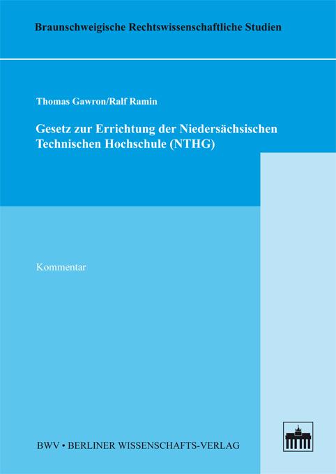 Cover-Bild Gesetz zur Errichtung der Niedersächsischen Technischen Hochschule (NTHG)