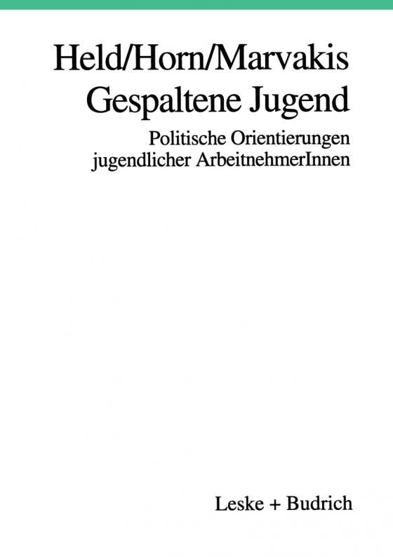 Cover-Bild Gespaltene Jugend