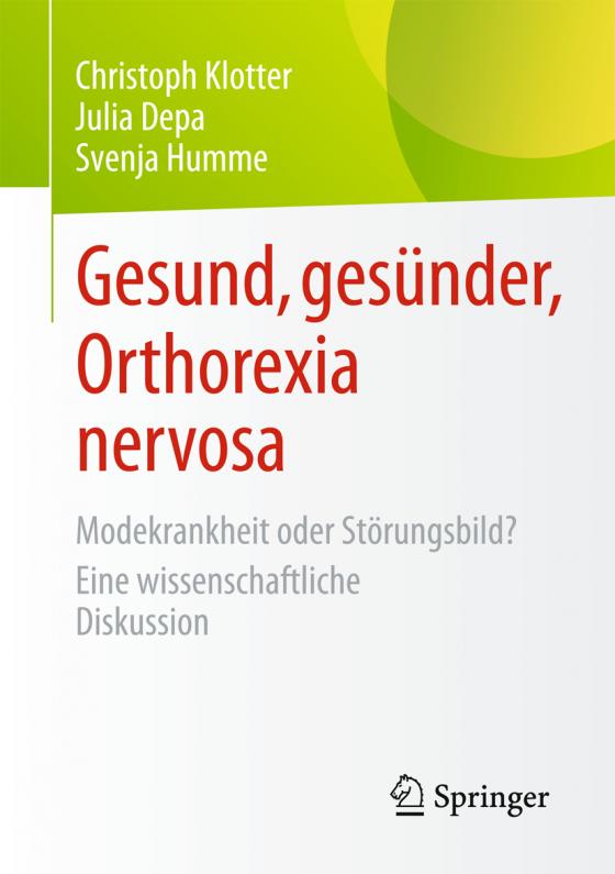 Cover-Bild Gesund, gesünder, Orthorexia nervosa
