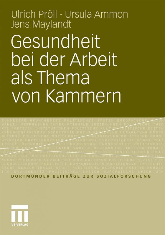 Cover-Bild Gesundheit bei der Arbeit als Thema von Kammern