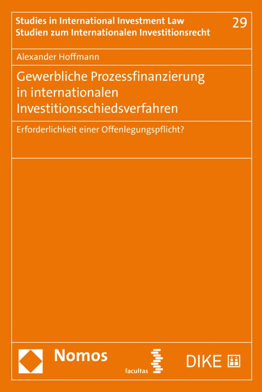 Cover-Bild Gewerbliche Prozessfinanzierung in internationalen Investitionsschiedsverfahren