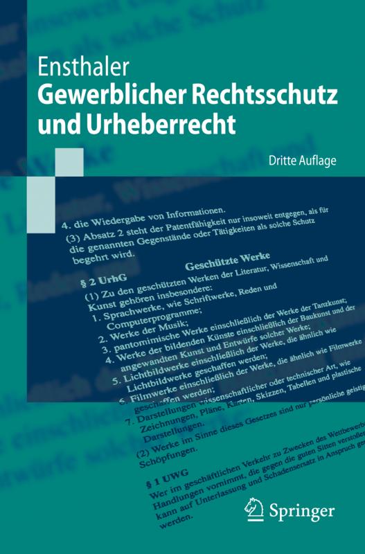 Cover-Bild Gewerblicher Rechtsschutz und Urheberrecht